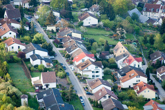 Quartier Grünwettersbach in Karlsruhe dans le département Bade-Wurtemberg, Allemagne d'en haut