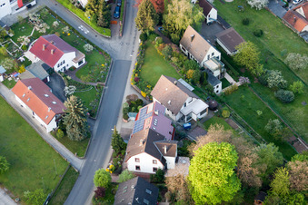 Quartier Grünwettersbach in Karlsruhe dans le département Bade-Wurtemberg, Allemagne vue du ciel