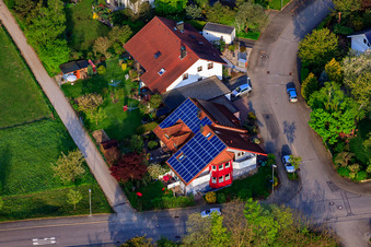 Photographie aérienne de Traminerstr à le quartier Stupferich in Karlsruhe dans le département Bade-Wurtemberg, Allemagne