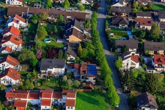 Photographie aérienne de Rue Ruländer à le quartier Stupferich in Karlsruhe dans le département Bade-Wurtemberg, Allemagne
