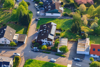 Image drone de Rue Riesling à le quartier Stupferich in Karlsruhe dans le département Bade-Wurtemberg, Allemagne