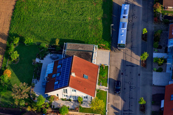 Photographie aérienne de Rue Riesling à le quartier Stupferich in Karlsruhe dans le département Bade-Wurtemberg, Allemagne