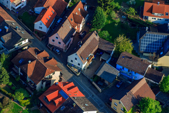Rue Palmbacher à le quartier Stupferich in Karlsruhe dans le département Bade-Wurtemberg, Allemagne d'en haut