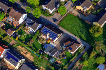 Photographie aérienne de Stutenpferchstr à le quartier Stupferich in Karlsruhe dans le département Bade-Wurtemberg, Allemagne