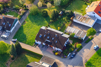 Image drone de Rue Riesling à le quartier Stupferich in Karlsruhe dans le département Bade-Wurtemberg, Allemagne