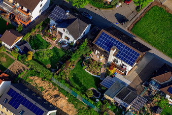 Photographie aérienne de Stutenpferchstr à le quartier Stupferich in Karlsruhe dans le département Bade-Wurtemberg, Allemagne
