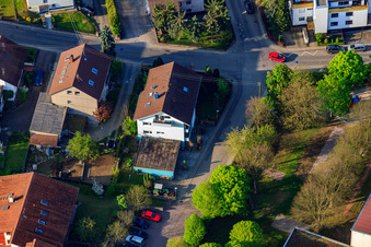 Gänsbergstr à le quartier Stupferich in Karlsruhe dans le département Bade-Wurtemberg, Allemagne d'en haut