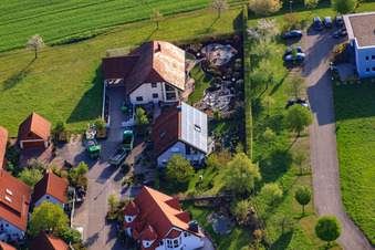 Photographie aérienne de Rue Gerbera à le quartier Stupferich in Karlsruhe dans le département Bade-Wurtemberg, Allemagne