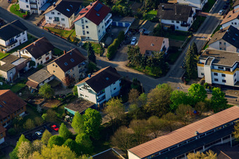 Gänsbergstr à le quartier Stupferich in Karlsruhe dans le département Bade-Wurtemberg, Allemagne vue d'en haut