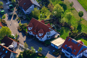 Photographie aérienne de Rue Gerbera à le quartier Stupferich in Karlsruhe dans le département Bade-Wurtemberg, Allemagne