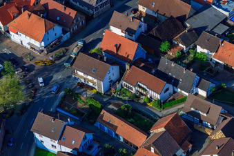 Photographie aérienne de Pharmacie Bergie à le quartier Stupferich in Karlsruhe dans le département Bade-Wurtemberg, Allemagne