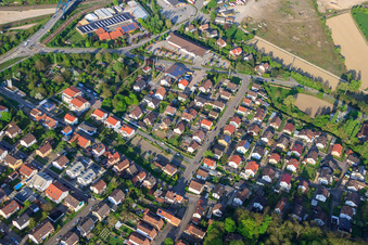 Vue aérienne de Rue Max-Bermann à Wörth am Rhein dans le département Rhénanie-Palatinat, Allemagne