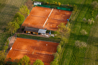 Photographie aérienne de Club de tennis à le quartier Völkersbach in Malsch dans le département Bade-Wurtemberg, Allemagne