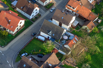 Brunnenstraße Boucher Bernd Glasstetter à le quartier Völkersbach in Malsch dans le département Bade-Wurtemberg, Allemagne vue d'en haut
