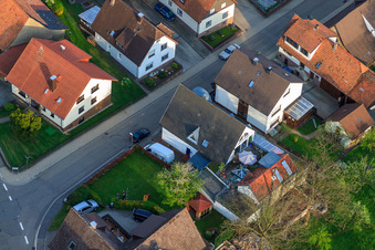Brunnenstraße Boucher Bernd Glasstetter à le quartier Völkersbach in Malsch dans le département Bade-Wurtemberg, Allemagne depuis l'avion
