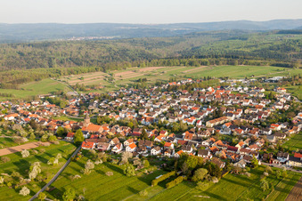 Vue oblique de Quartier Völkersbach in Malsch dans le département Bade-Wurtemberg, Allemagne