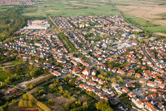 Photographie aérienne de Du sud-ouest à Durmersheim dans le département Bade-Wurtemberg, Allemagne