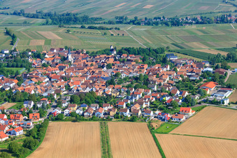 Photographie aérienne de Vue du village depuis le sud-est à le quartier Mörzheim in Landau in der Pfalz dans le département Rhénanie-Palatinat, Allemagne