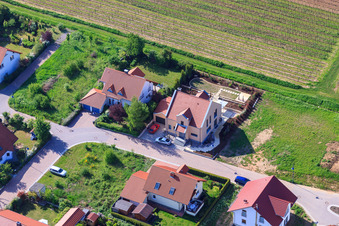 Enregistrement par drone de Dans le champ de pois à le quartier Mörzheim in Landau in der Pfalz dans le département Rhénanie-Palatinat, Allemagne
