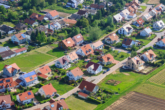 Photographie aérienne de Nouvelle zone de développement Im Erbsenfeld à le quartier Mörzheim in Landau in der Pfalz dans le département Rhénanie-Palatinat, Allemagne