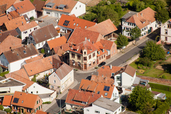 Vue oblique de Au coin à le quartier Wollmesheim in Landau in der Pfalz dans le département Rhénanie-Palatinat, Allemagne