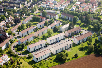 Vue oblique de Wollmesheimer Höhe à Landau in der Pfalz dans le département Rhénanie-Palatinat, Allemagne