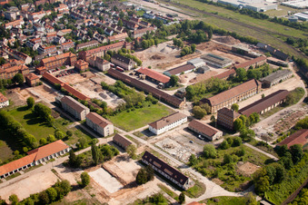 Vue aérienne de Allée Siebenpfeiffer : travaux préparatoires pour l’exposition horticole d’État de Landau à Landau in der Pfalz dans le département Rhénanie-Palatinat, Allemagne