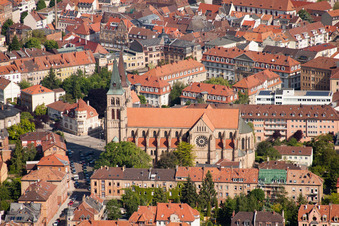 Photographie aérienne de Église catholique de l'Assomption de Marie - Église Sainte-Marie à Landau in der Pfalz dans le département Rhénanie-Palatinat, Allemagne