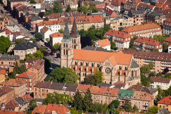 Vue oblique de Église catholique de l'Assomption de Marie - Église Sainte-Marie à Landau in der Pfalz dans le département Rhénanie-Palatinat, Allemagne