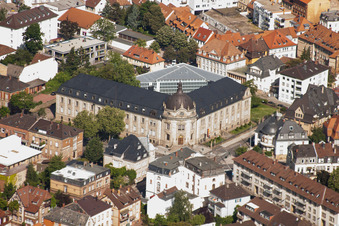 Vue aérienne de Marienring avec le tribunal régional Landau in der Pfalz et le parquet Landau in der Pfalz à Landau in der Pfalz dans le département Rhénanie-Palatinat, Allemagne