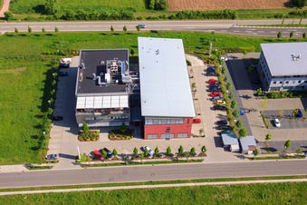 Vue aérienne de EASYFITNESS Landau à le quartier Queichheim in Landau in der Pfalz dans le département Rhénanie-Palatinat, Allemagne