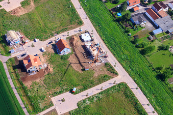 Vue aérienne de Nouvelle zone de développement Unteres Rappenfeld à le quartier Mörlheim in Landau in der Pfalz dans le département Rhénanie-Palatinat, Allemagne