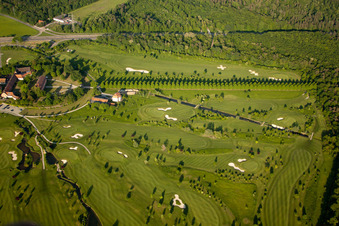 Vue aérienne de Club de golf de Scheibenhardt à le quartier Beiertheim-Bulach in Karlsruhe dans le département Bade-Wurtemberg, Allemagne
