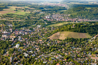 Photographie aérienne de Quartier Geigersberg dans la zone urbaine à le quartier Durlach in Karlsruhe dans le département Bade-Wurtemberg, Allemagne