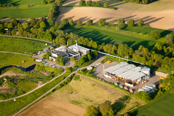 Vue aérienne de Site du site d'élimination des déchets déversés Karlsruhe Durlach à le quartier Durlach in Karlsruhe dans le département Bade-Wurtemberg, Allemagne