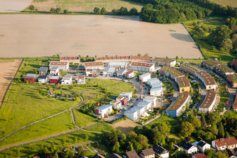 Vue oblique de Quartier Hohenwettersbach in Karlsruhe dans le département Bade-Wurtemberg, Allemagne