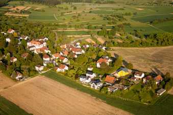 Photographie aérienne de Bâtiments résidentiels à Thomashäusle à le quartier Durlach in Karlsruhe dans le département Bade-Wurtemberg, Allemagne