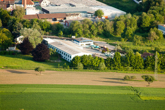 Vue aérienne de Renard tacheté à le quartier Hohenwettersbach in Karlsruhe dans le département Bade-Wurtemberg, Allemagne