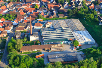 Vue aérienne de Industrie à Thomashofstr à le quartier Stupferich in Karlsruhe dans le département Bade-Wurtemberg, Allemagne