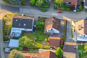 Vue d'oiseau de Gerberastraße 4 à le quartier Stupferich in Karlsruhe dans le département Bade-Wurtemberg, Allemagne