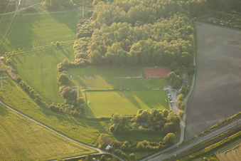 Vue aérienne de Allemannia DFK FG eV à le quartier Rüppurr in Karlsruhe dans le département Bade-Wurtemberg, Allemagne