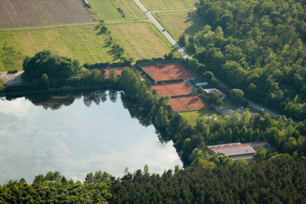 Vue aérienne de Club de tennis Rot eV à le quartier Rot in St. Leon-Rot dans le département Bade-Wurtemberg, Allemagne