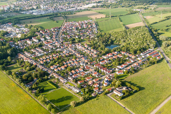 Vue aérienne de Quartier Frauenweiler in Wiesloch dans le département Bade-Wurtemberg, Allemagne