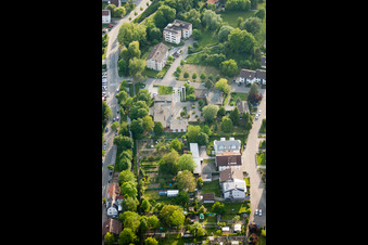 Communauté du Christ à Wiesloch dans le département Bade-Wurtemberg, Allemagne depuis l'avion