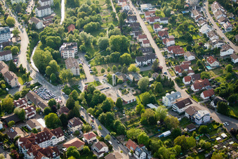 Vue aérienne de Église du Christ vue du sud-est à Wiesloch dans le département Bade-Wurtemberg, Allemagne