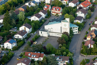 Vue aérienne de Église de la Trinité à Wiesloch dans le département Bade-Wurtemberg, Allemagne