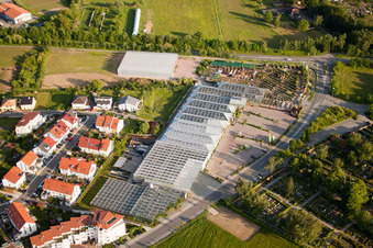 Vue aérienne de Wagner Florapark GmbH à Wiesloch dans le département Bade-Wurtemberg, Allemagne