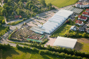 Vue aérienne de Wagner Florapark GmbH à Wiesloch dans le département Bade-Wurtemberg, Allemagne