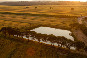 Vue aérienne de Castroncello dans le département Toscane, Italie