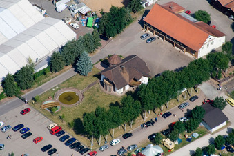 Vue aérienne de Adamshof à Kandel dans le département Rhénanie-Palatinat, Allemagne